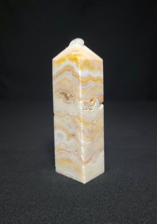 Druzy Mexican Agate Tower