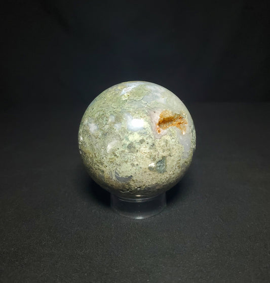 Druzy Moss Agate Sphere
