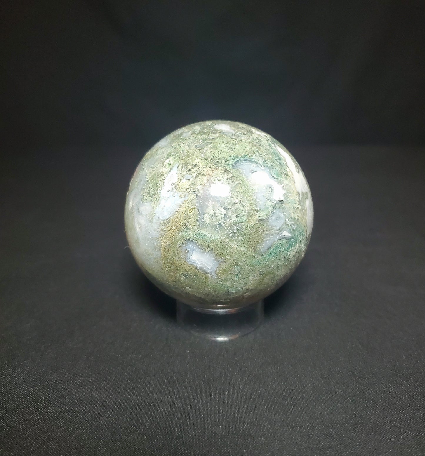 Druzy Moss Agate Sphere