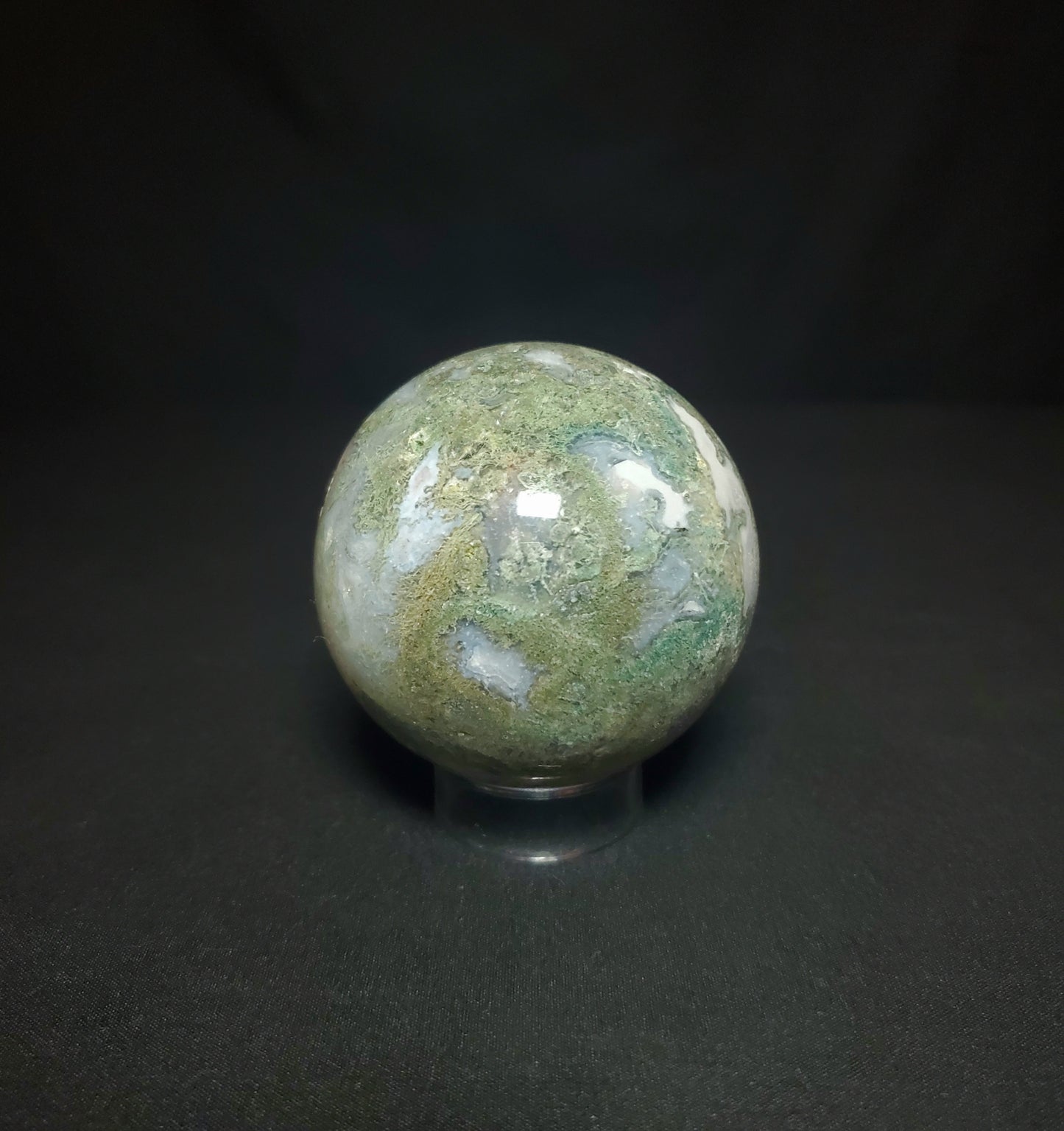 Druzy Moss Agate Sphere
