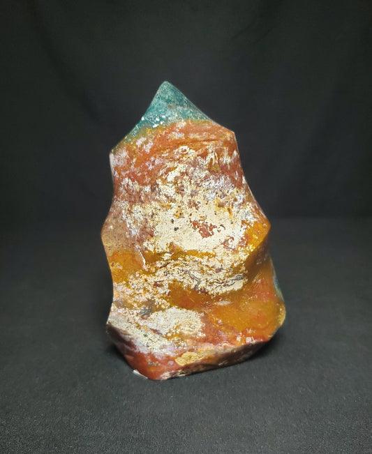 Ocean Jasper Flame Carving