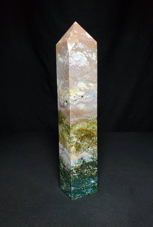 Druzy Ocean Jasper Tower