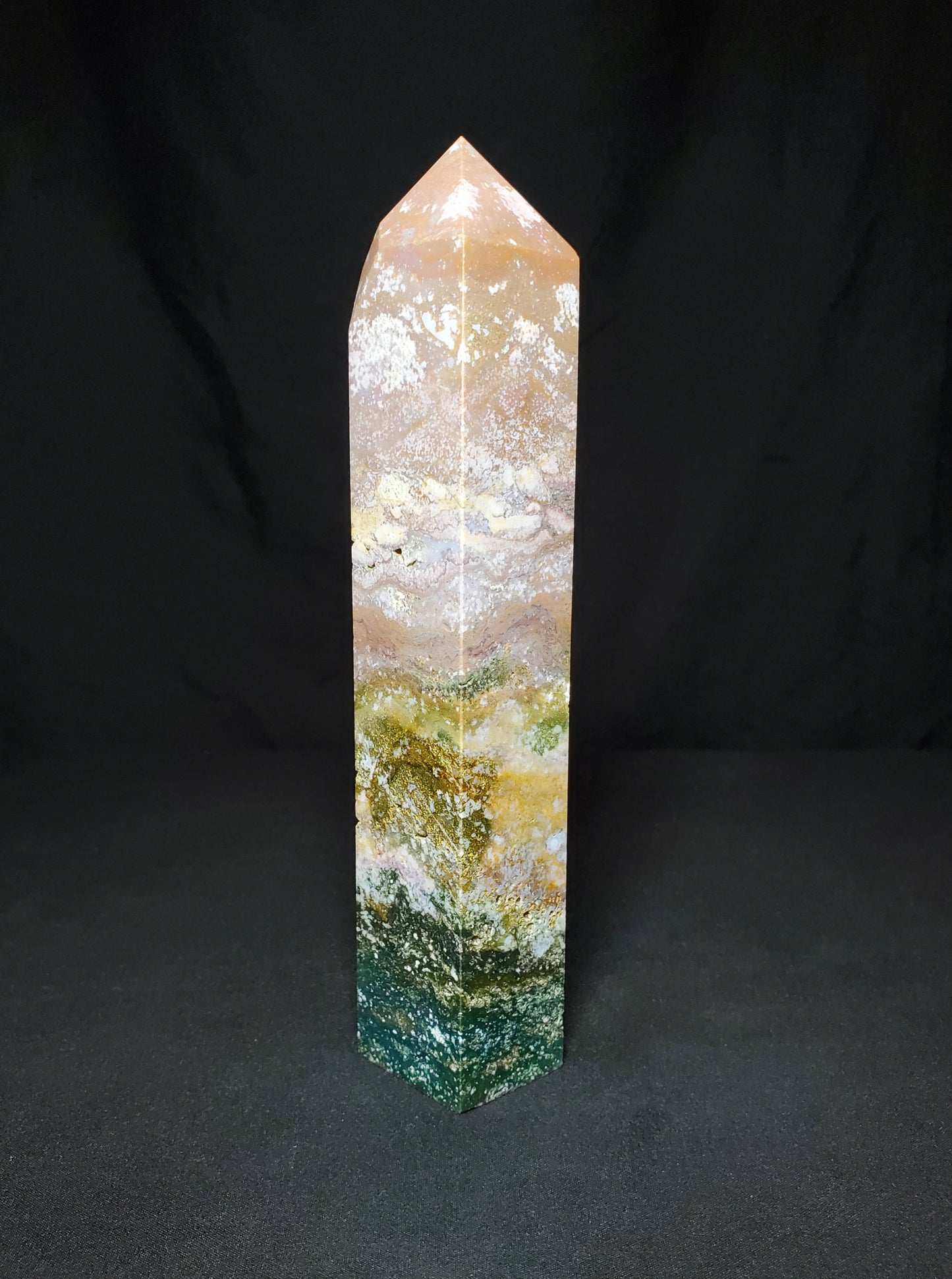 Druzy Ocean Jasper Tower