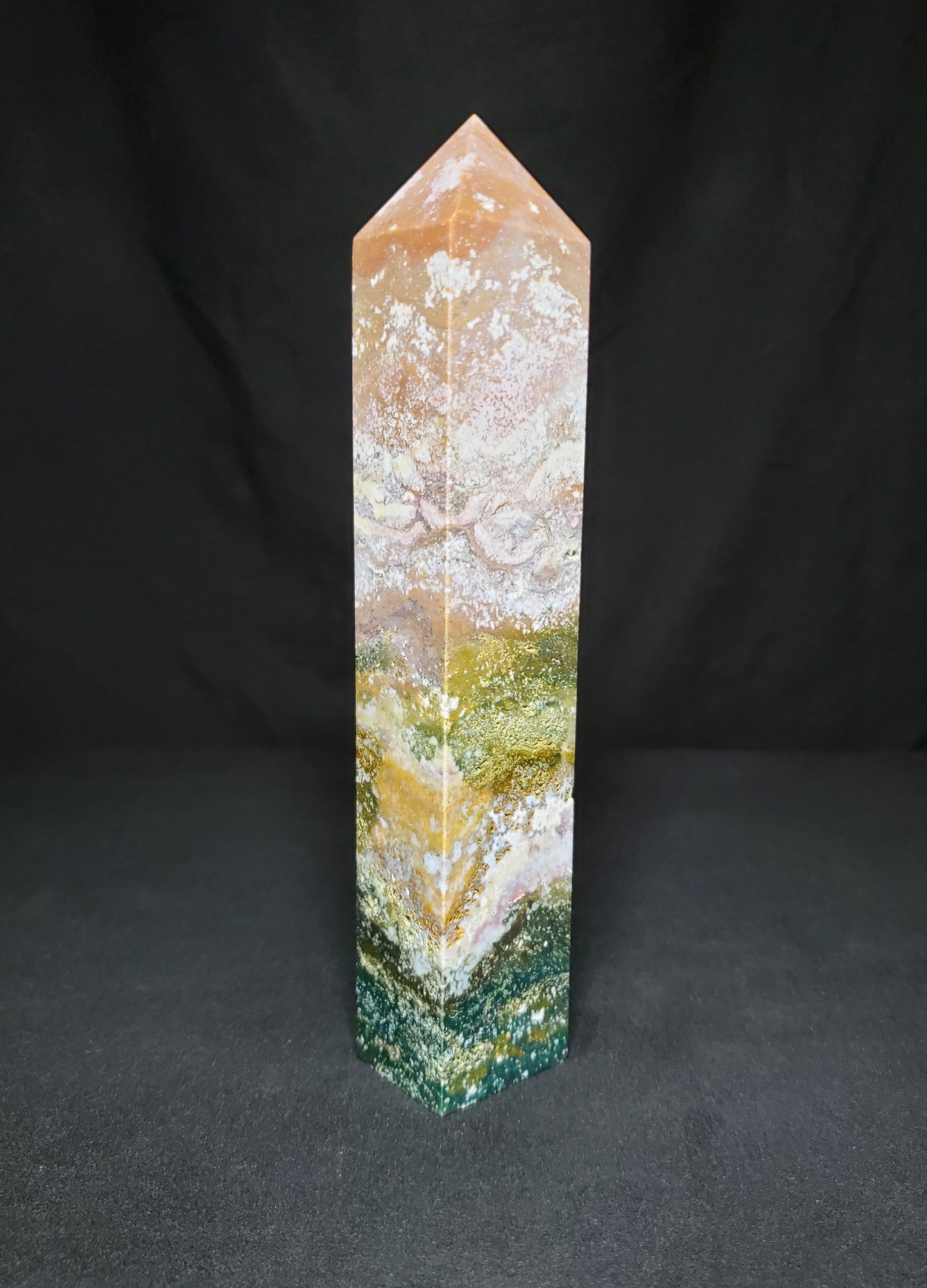 Druzy Ocean Jasper Tower