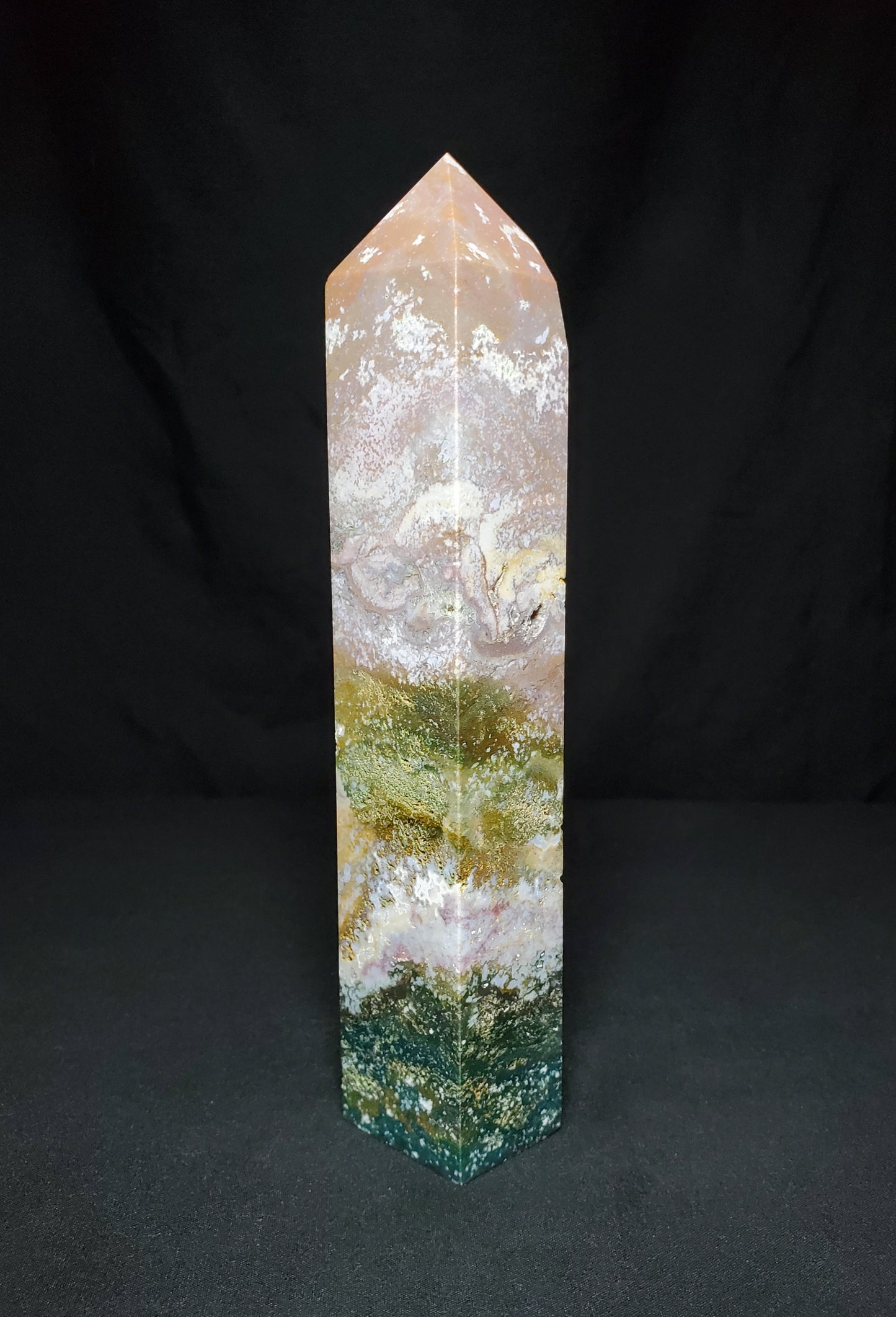 Druzy Ocean Jasper Tower