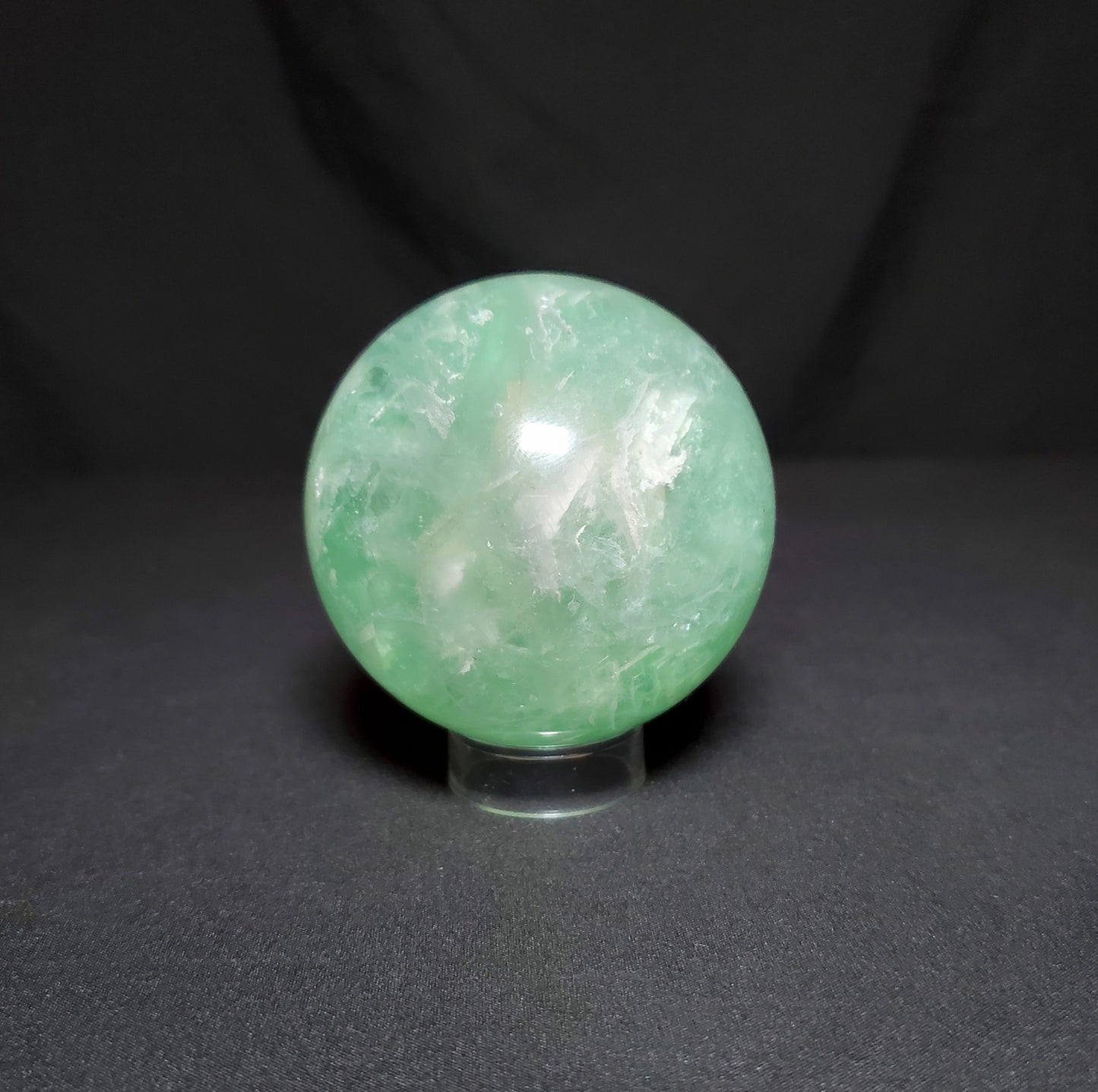 Green and Purple Fluorite Sphere
