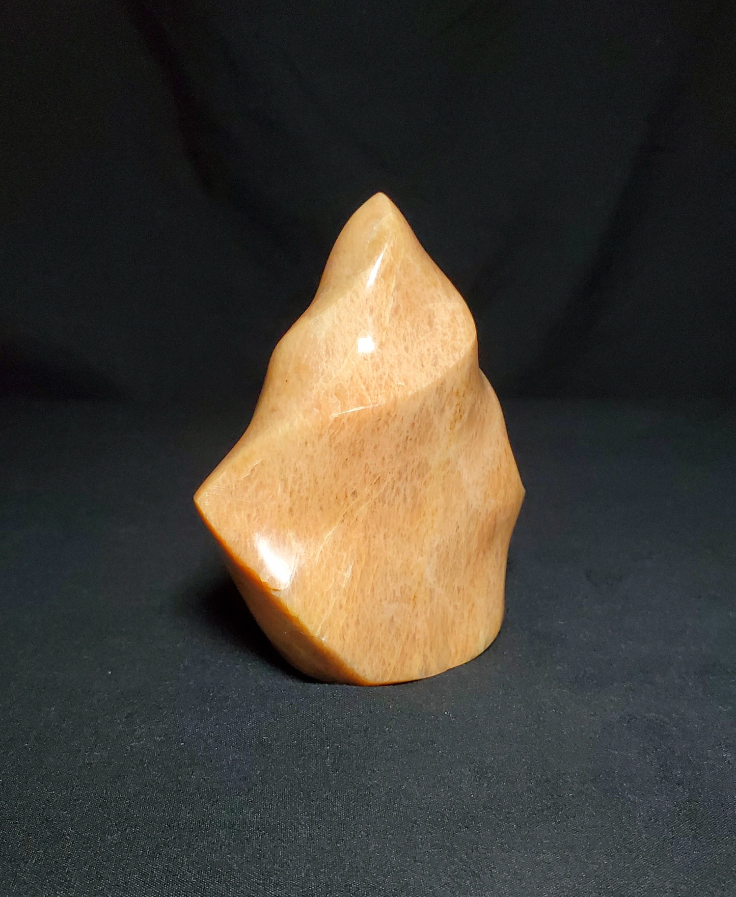 Peach Moonstone Flame Carving