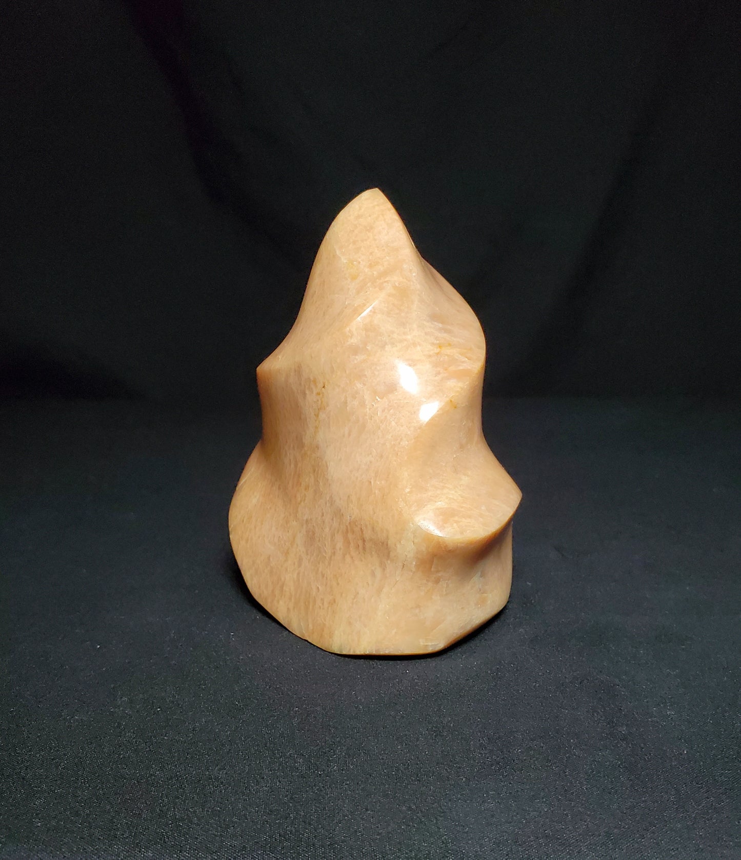 Peach Moonstone Flame Carving