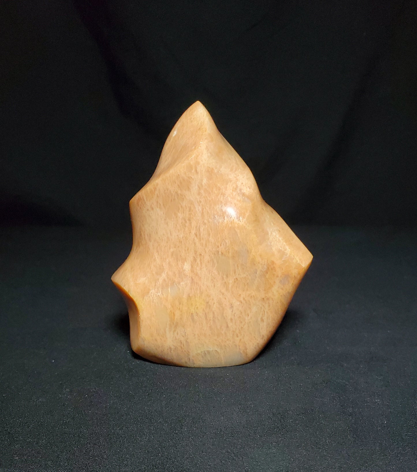 Peach Moonstone Flame Carving