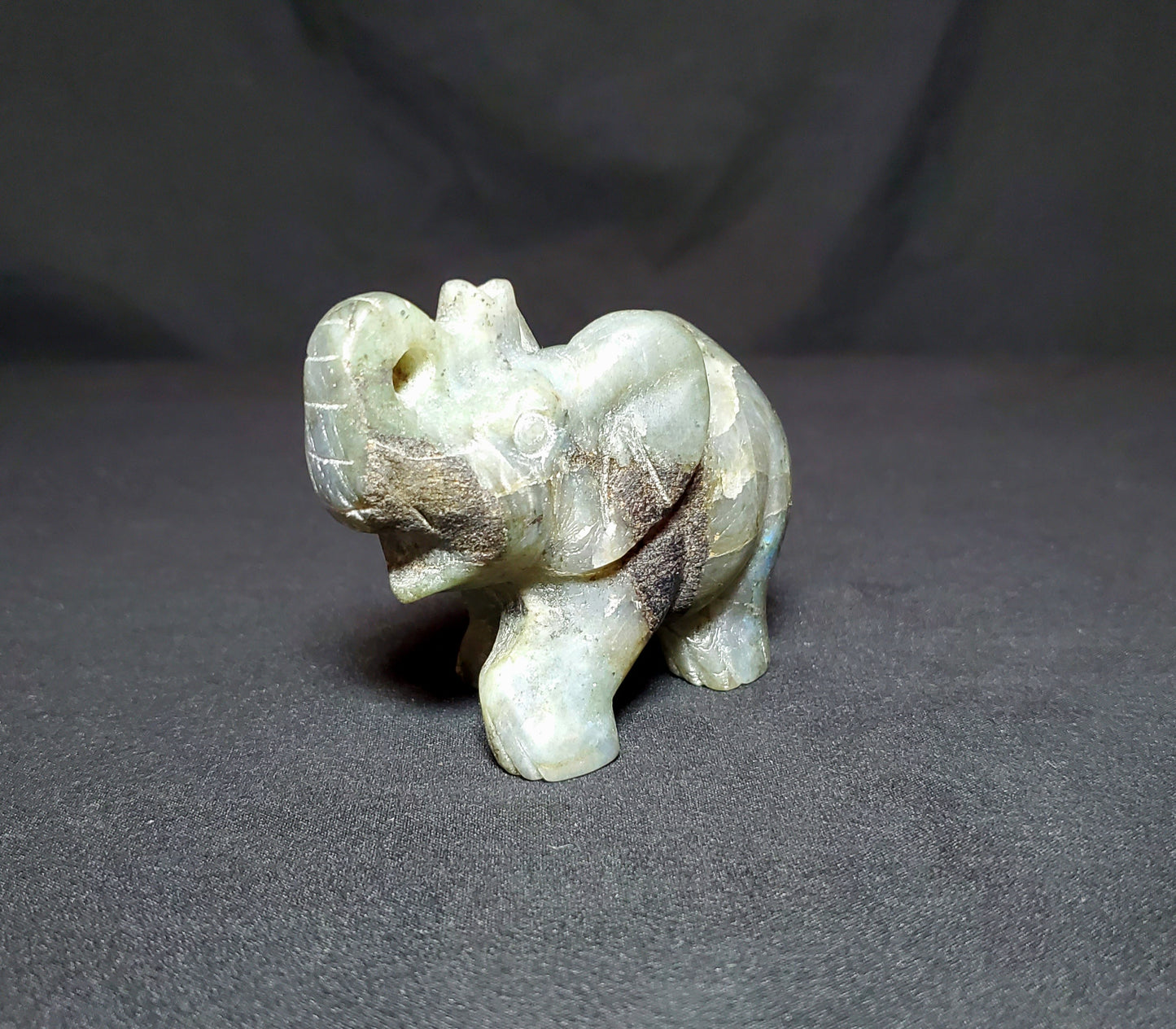 Labradorite Elephant Carving