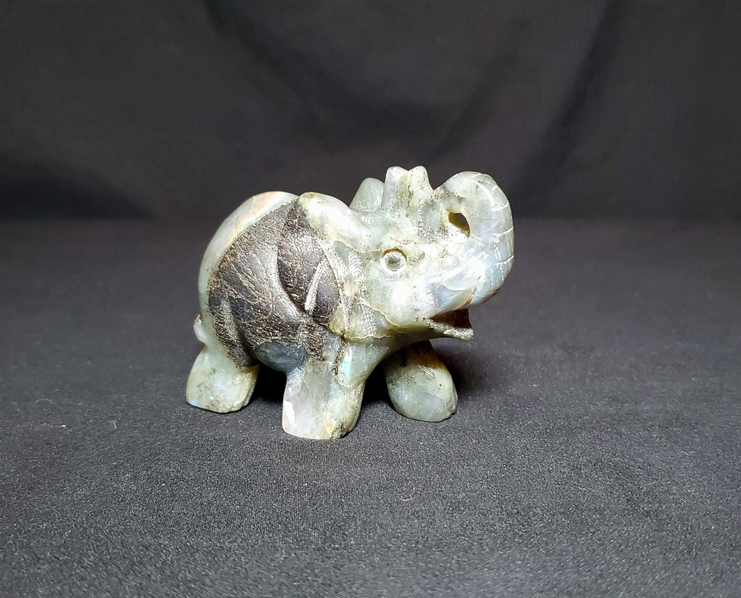 Labradorite Elephant Carving