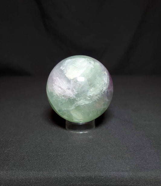 Green and Purple Fluorite Sphere