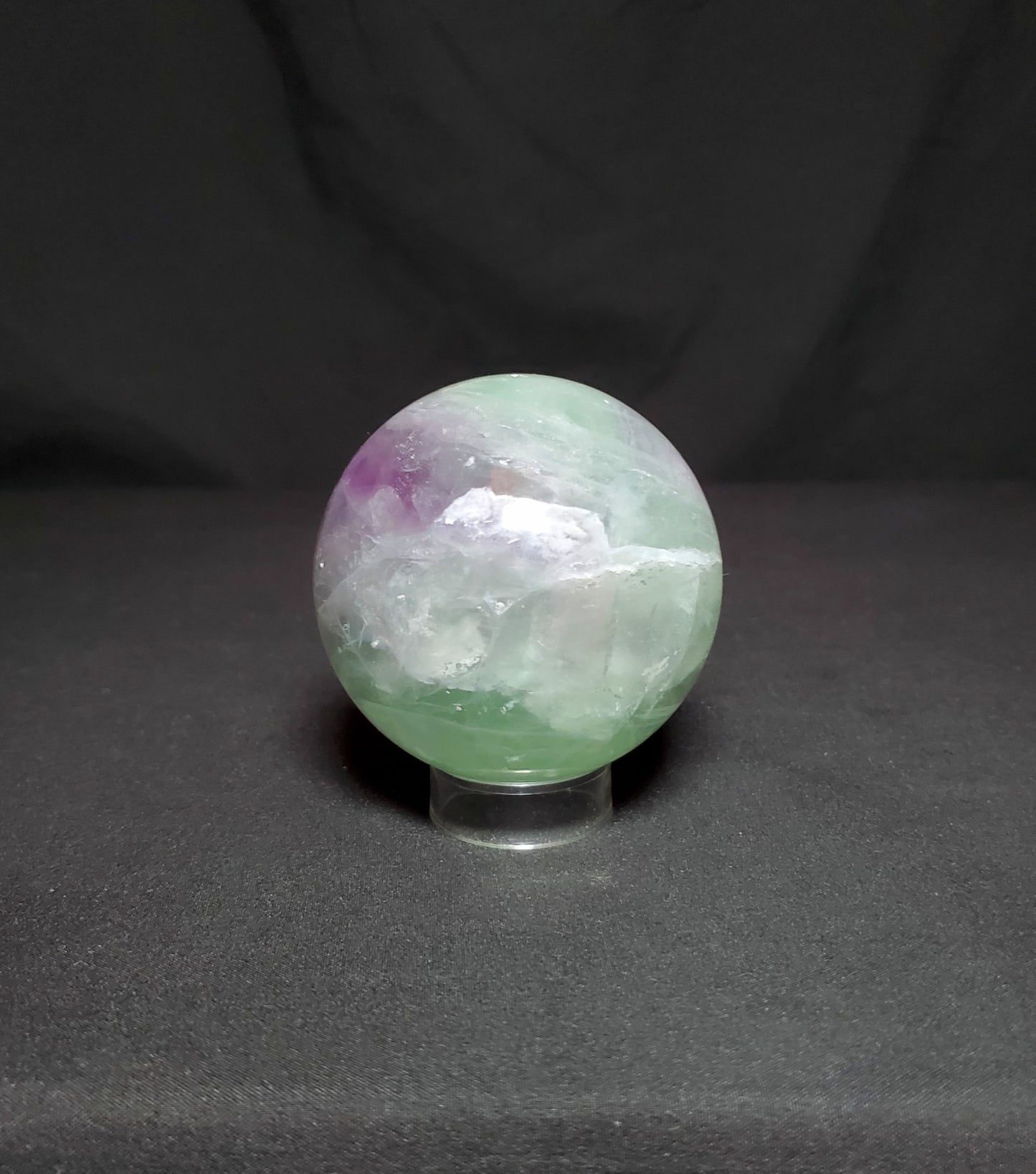Green and Purple Fluorite Sphere