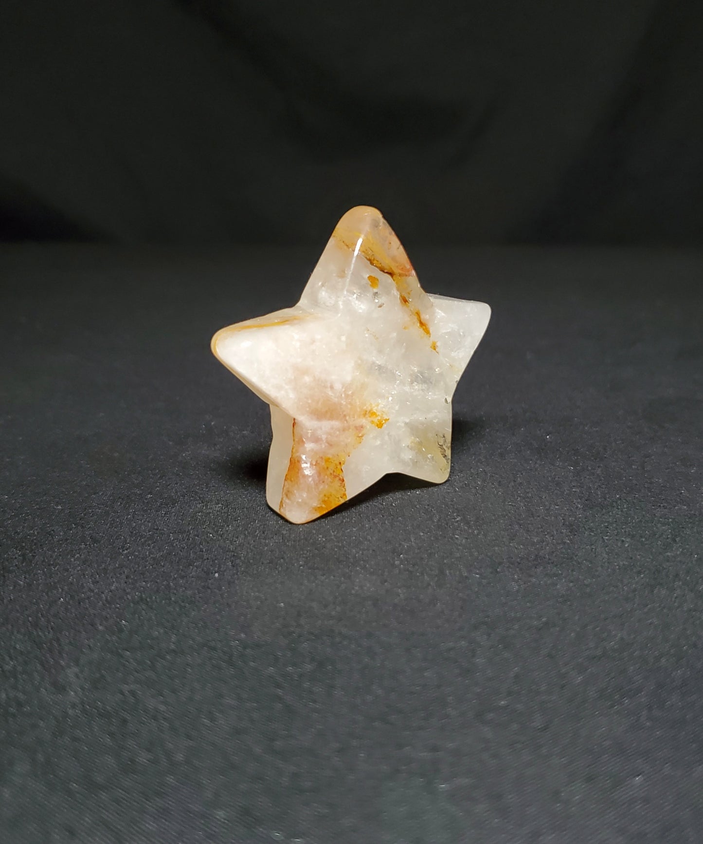 Fire Quartz Star Carving