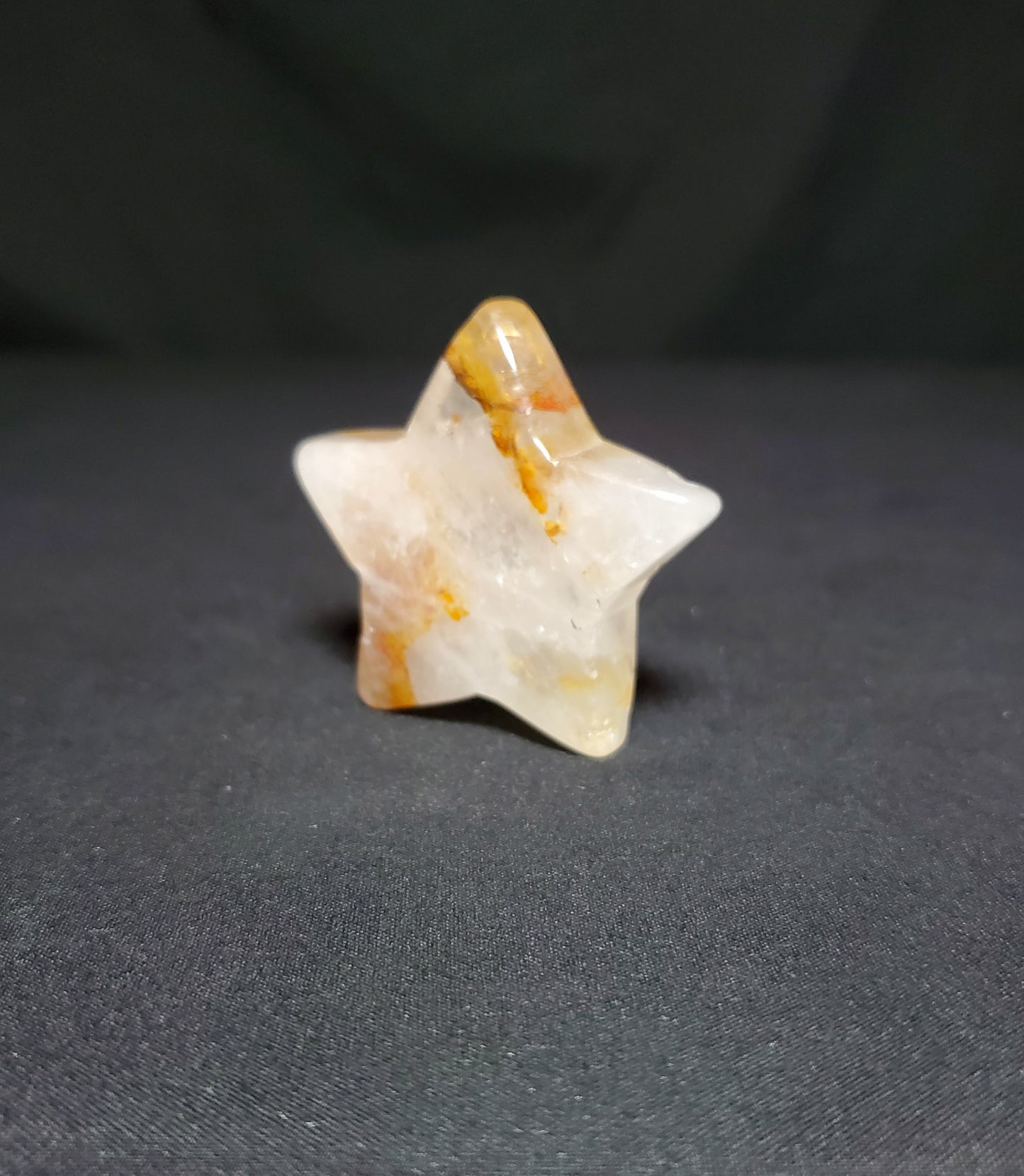 Fire Quartz Star Carving
