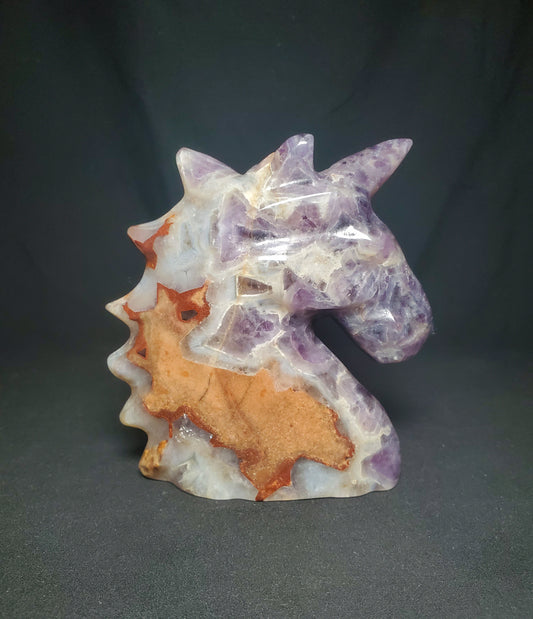 Dream Amethyst Unicorn Carving