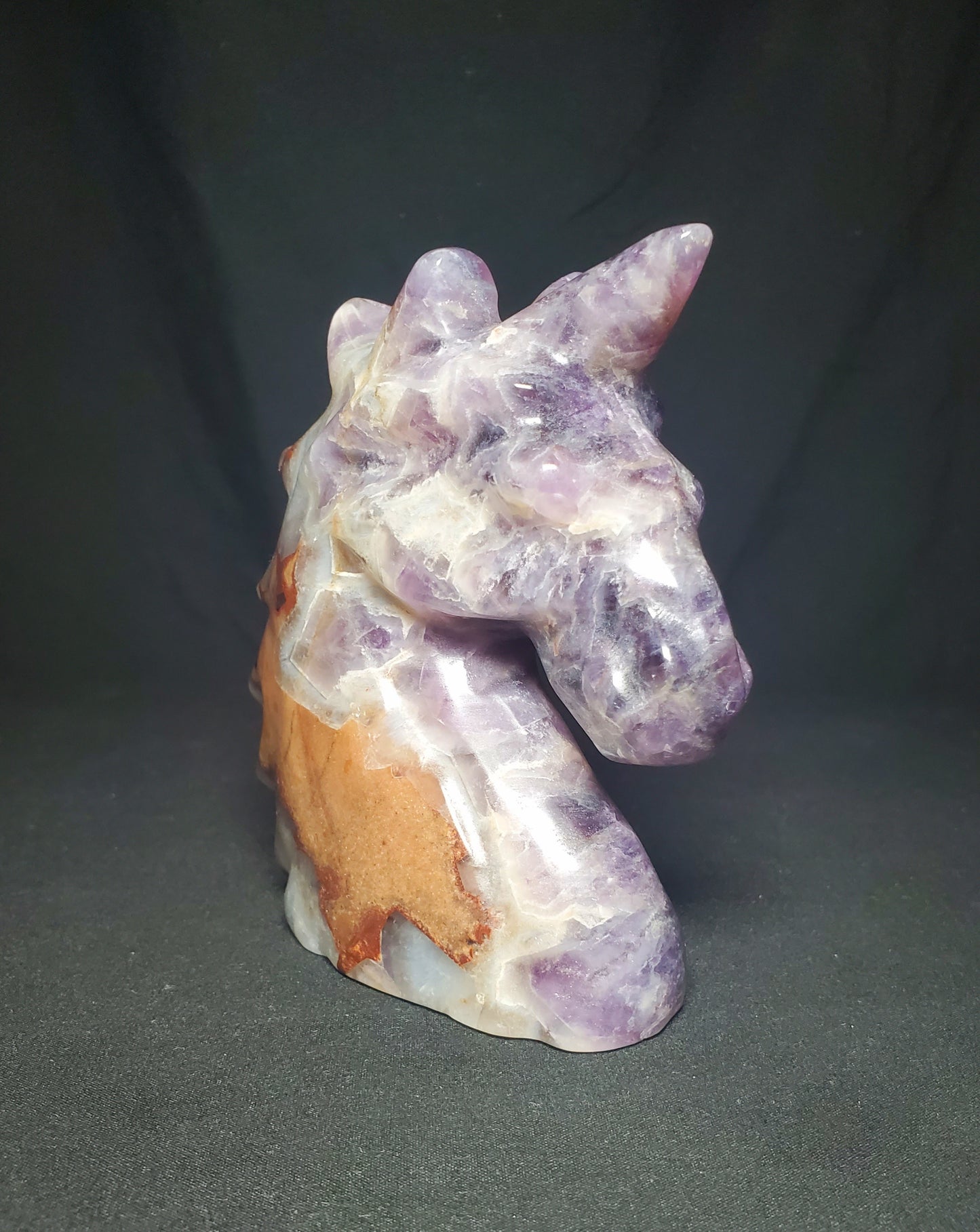 Dream Amethyst Unicorn Carving