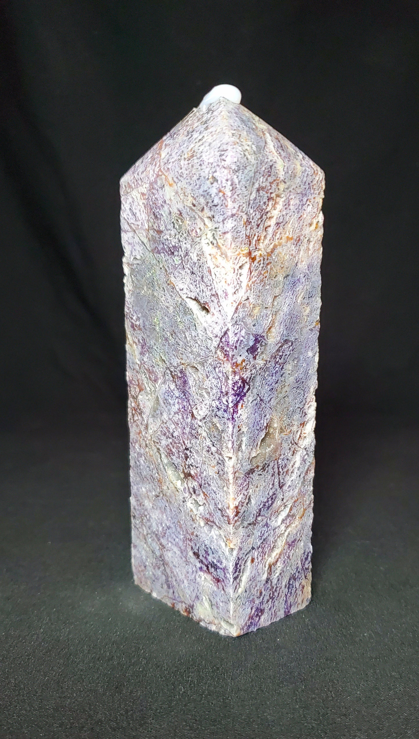 Druzy Sphalerite and Lepidolite Tower