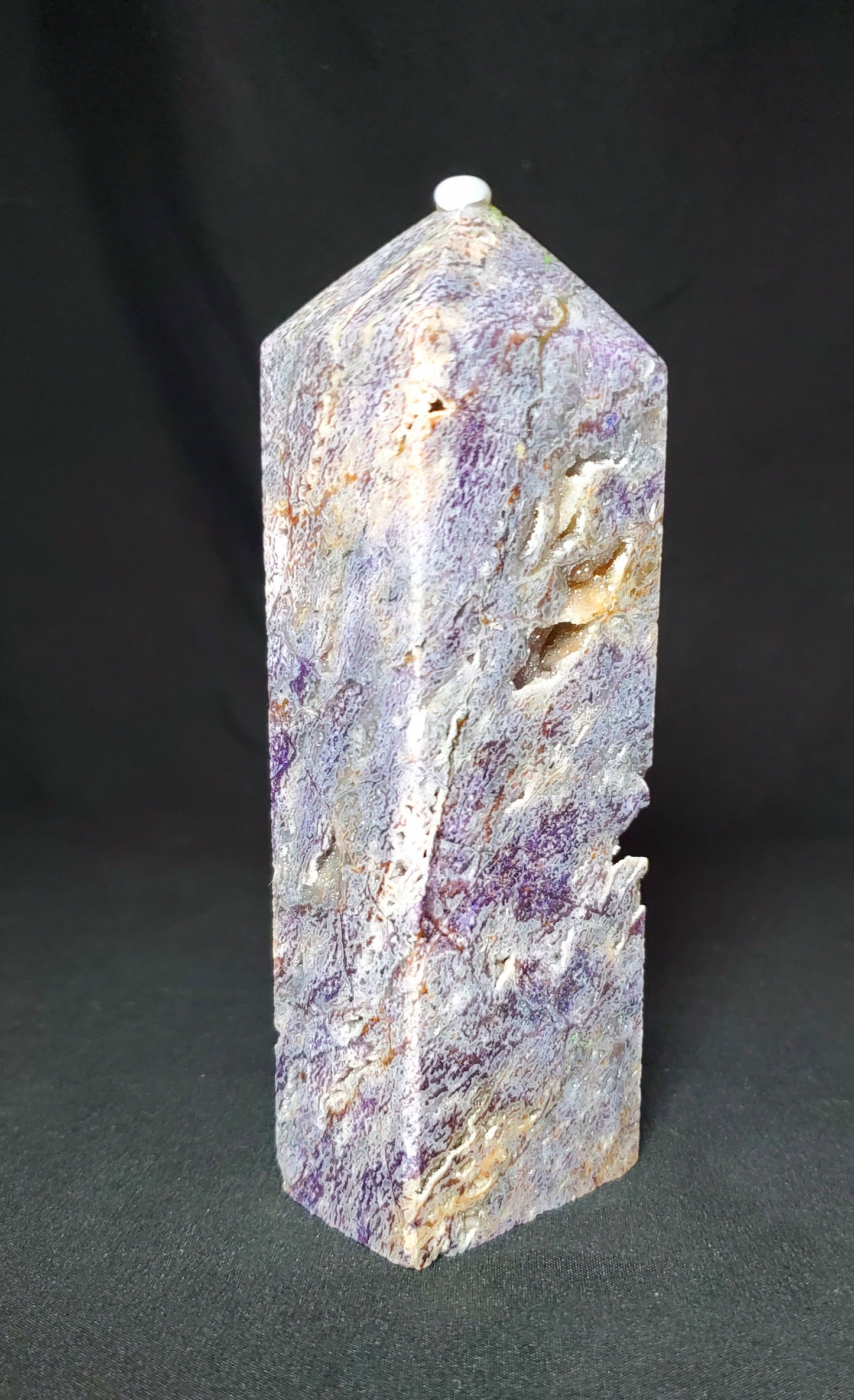 Druzy Sphalerite and Lepidolite Tower