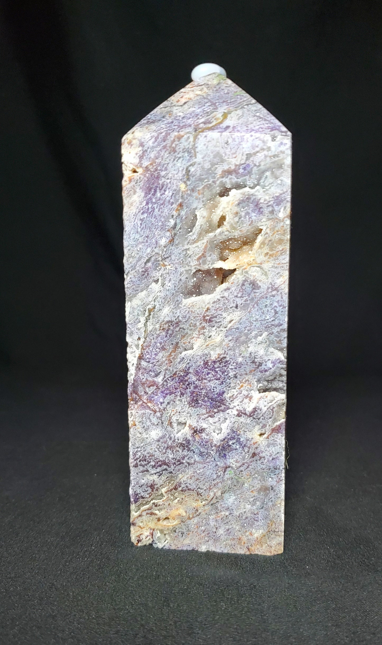 Druzy Sphalerite and Lepidolite Tower