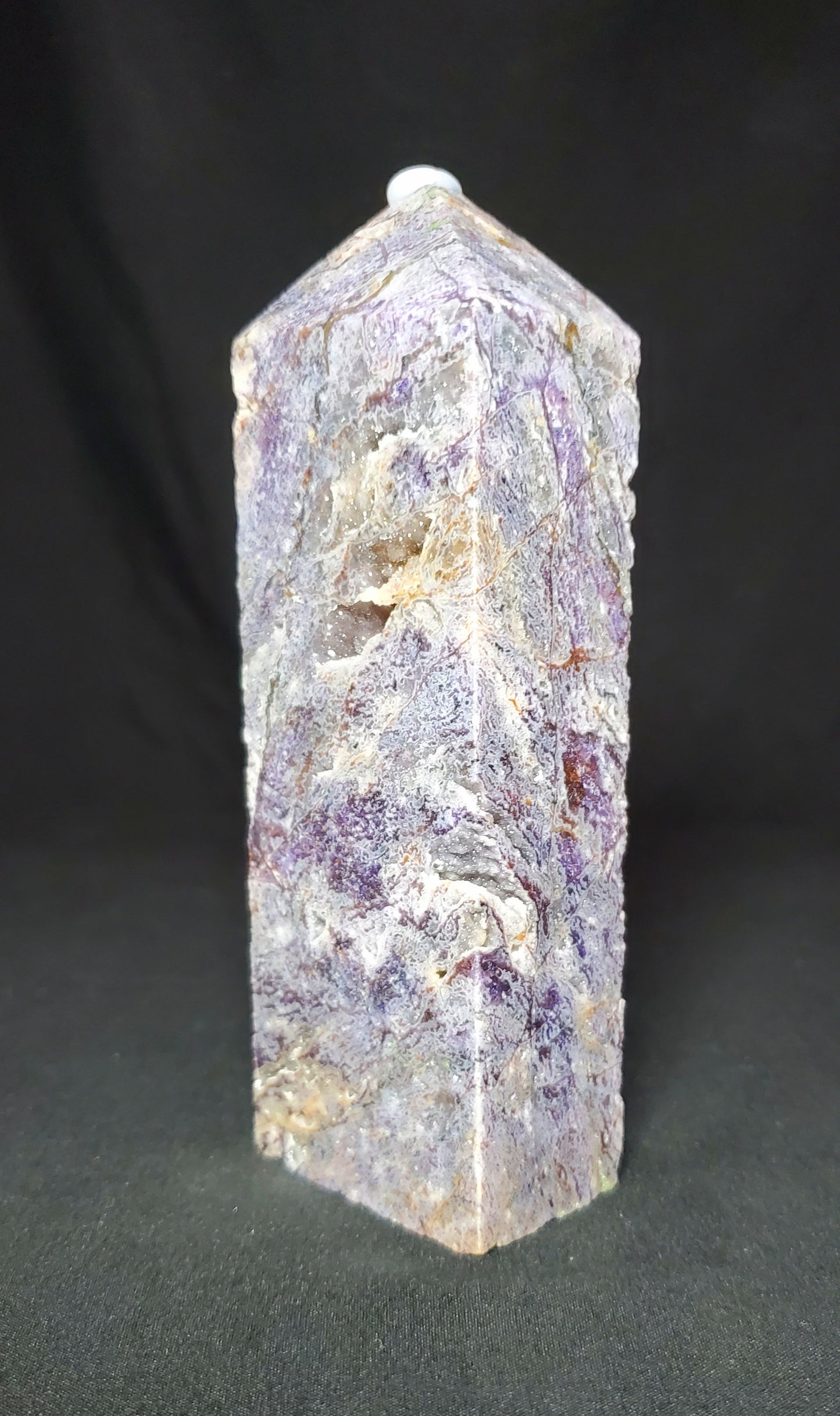 Druzy Sphalerite and Lepidolite Tower