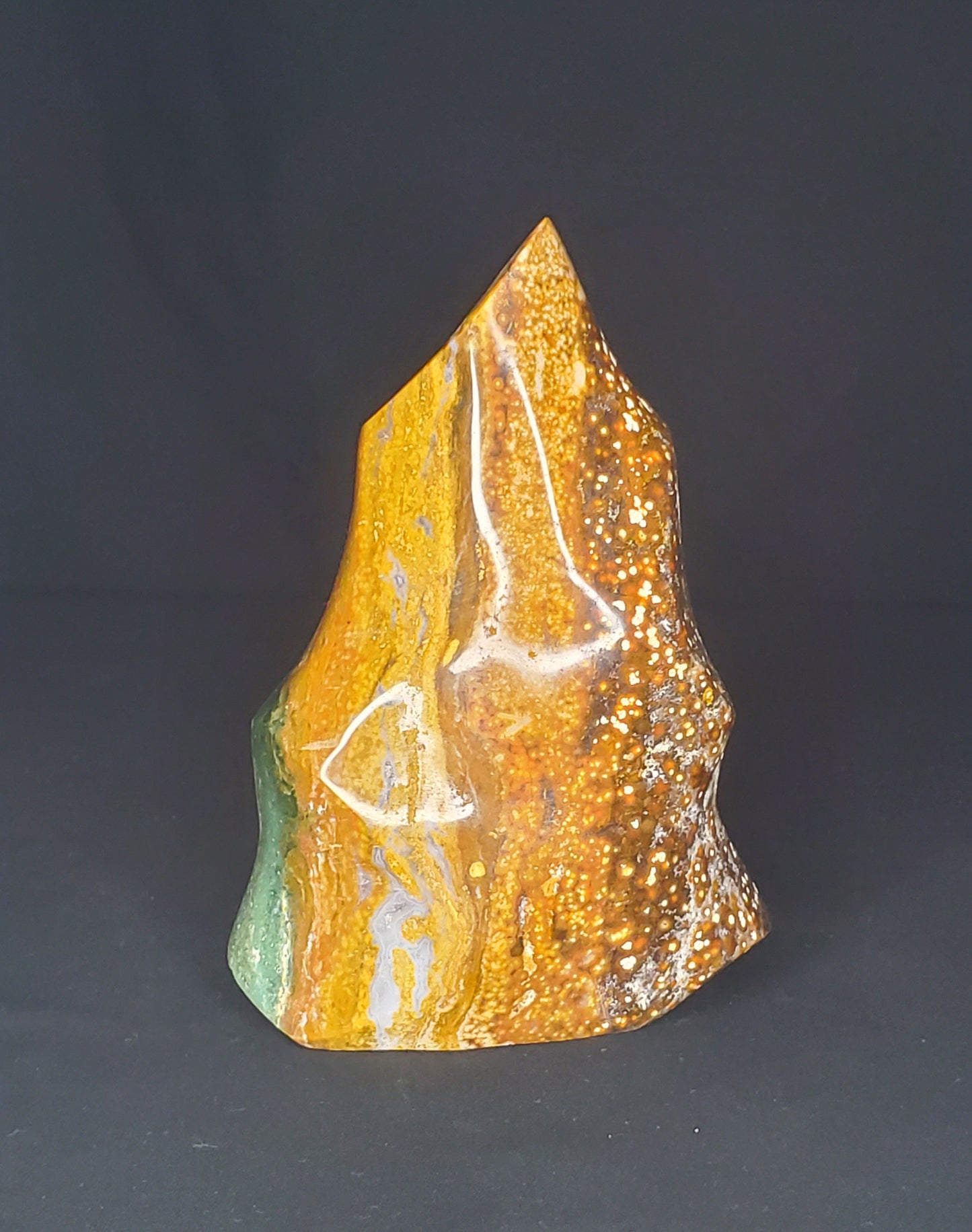 Ocean Jasper Flame Carving