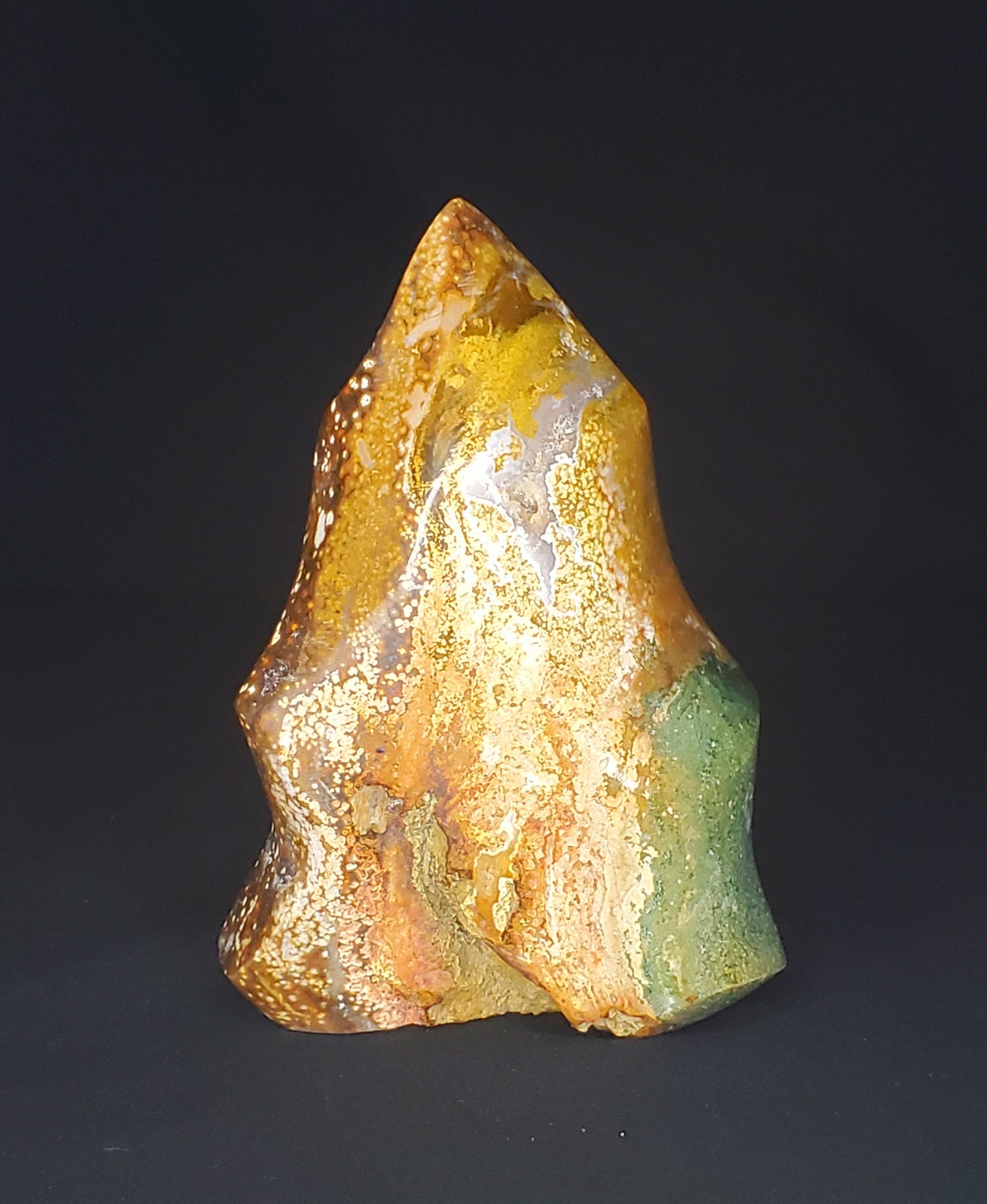 Ocean Jasper Flame Carving