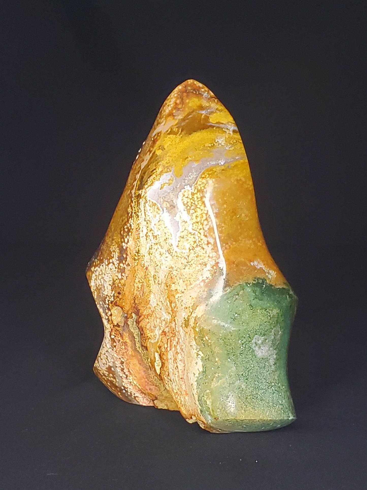 Ocean Jasper Flame Carving