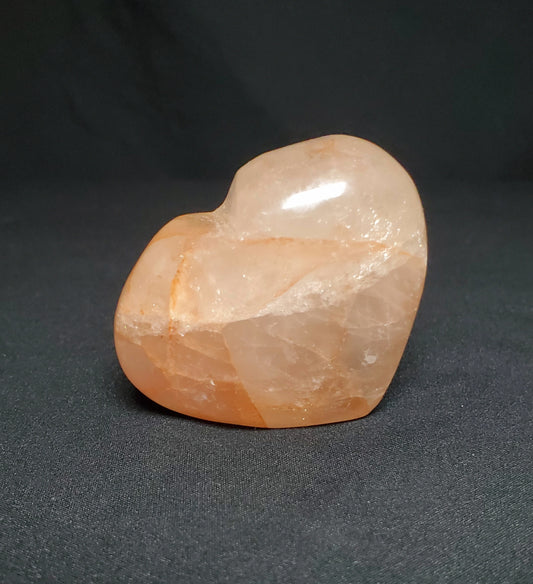 Fire Quartz Heart Carving