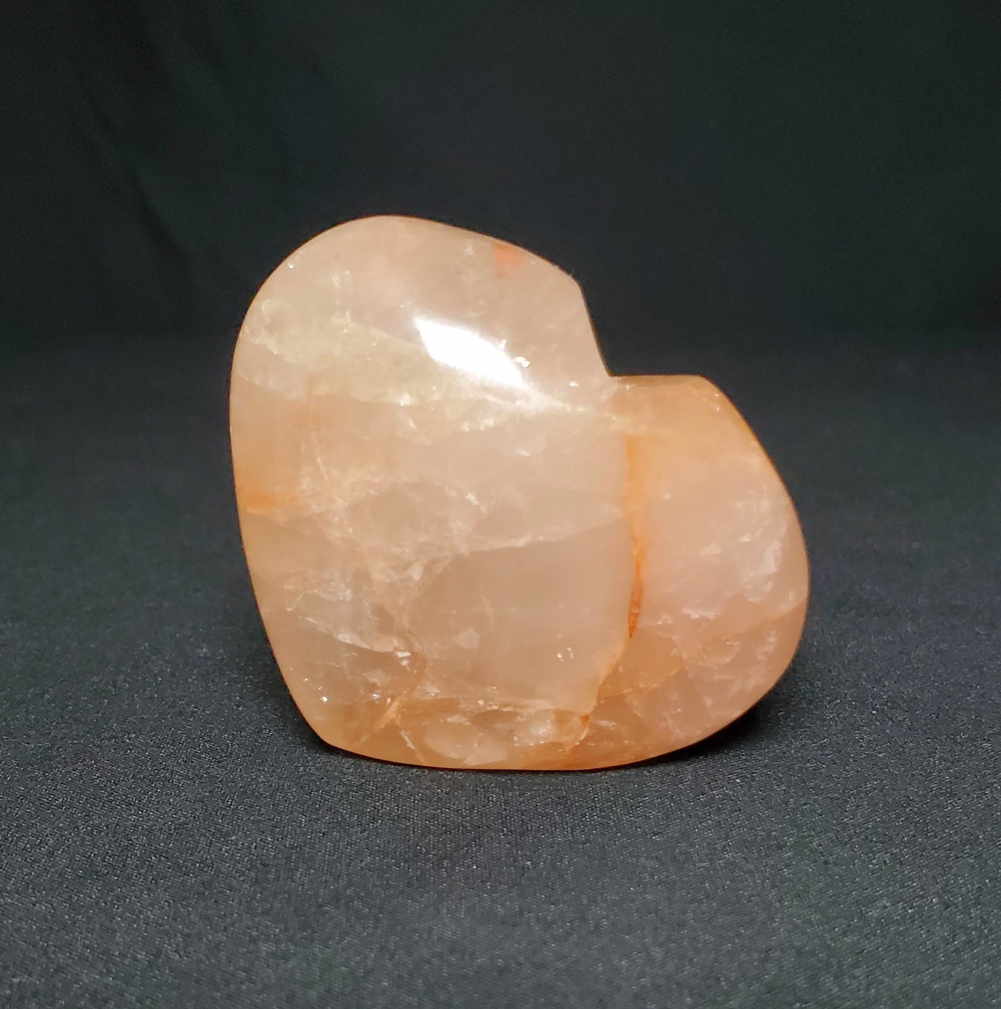 Fire Quartz Heart Carving