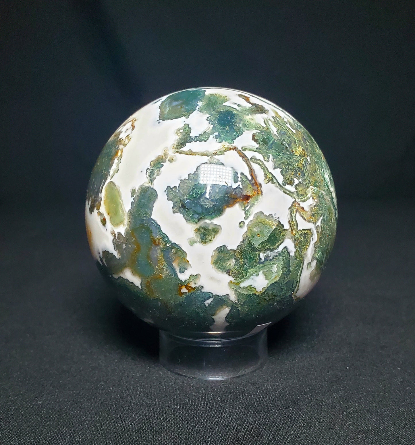 Druzy Moss Agate Sphere