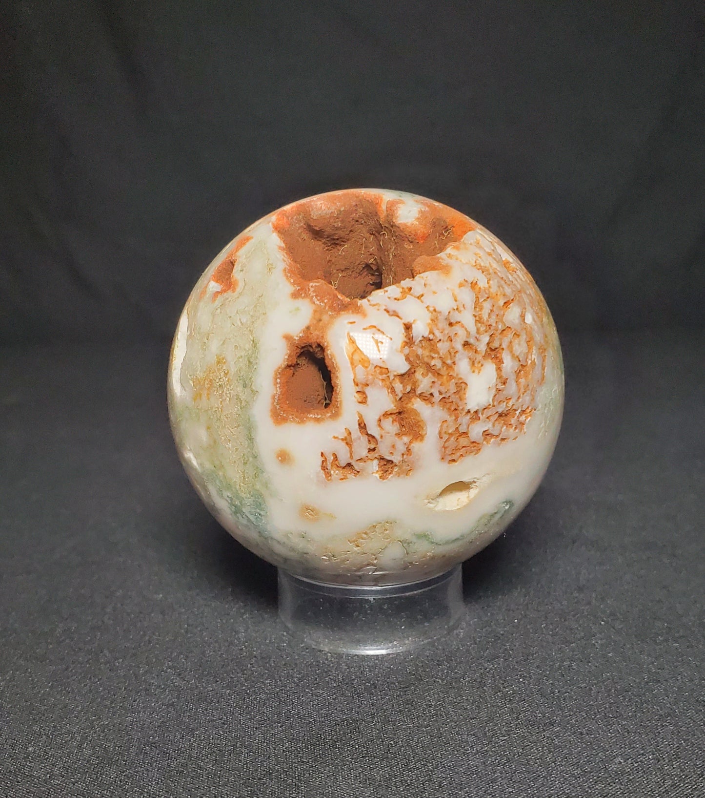 Druzy Moss Agate Sphere