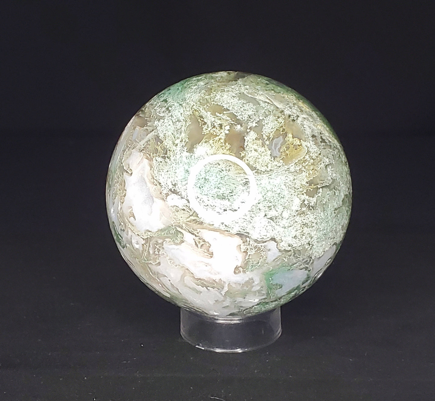 Druzy Moss Agate Sphere