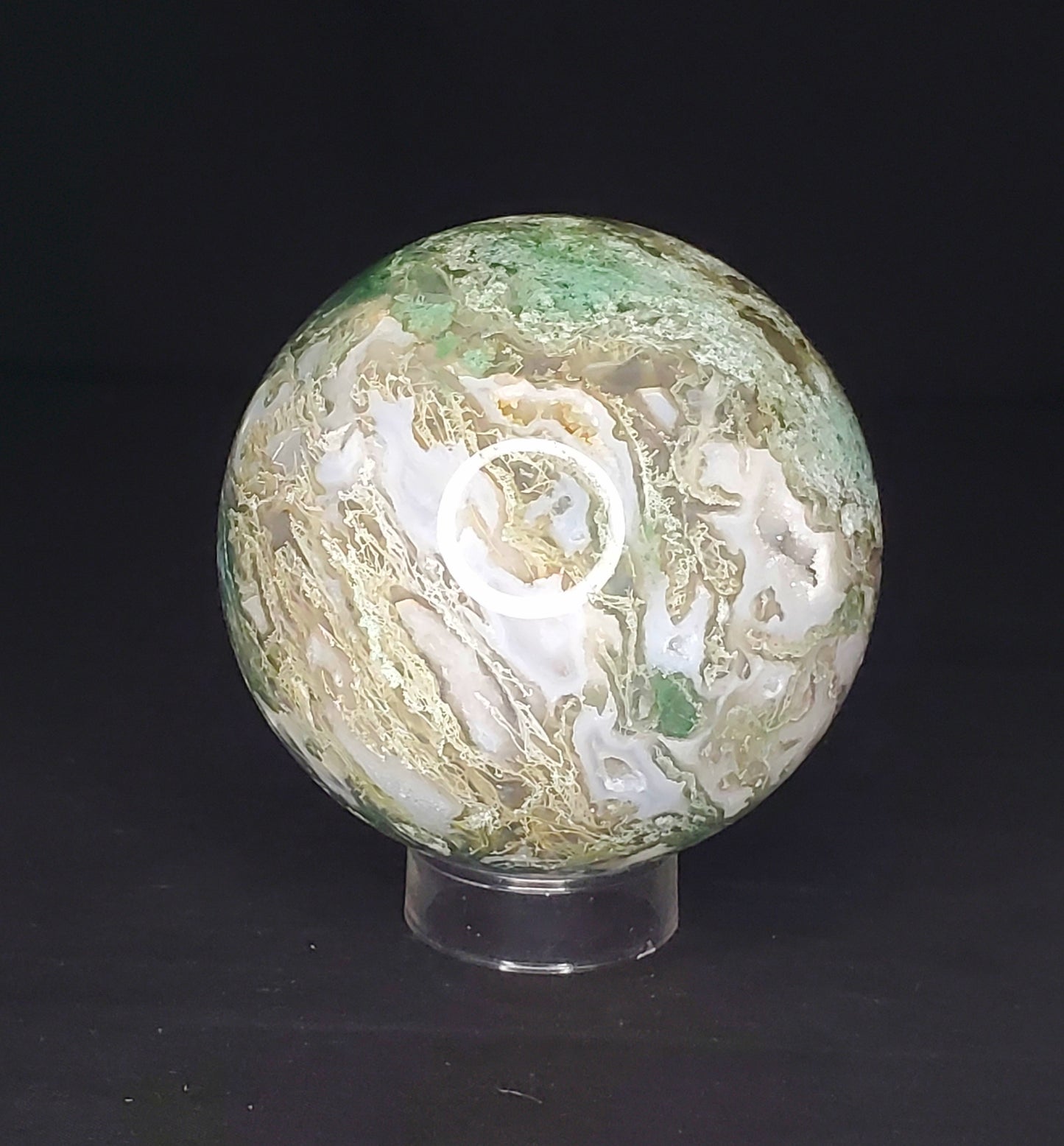Druzy Moss Agate Sphere