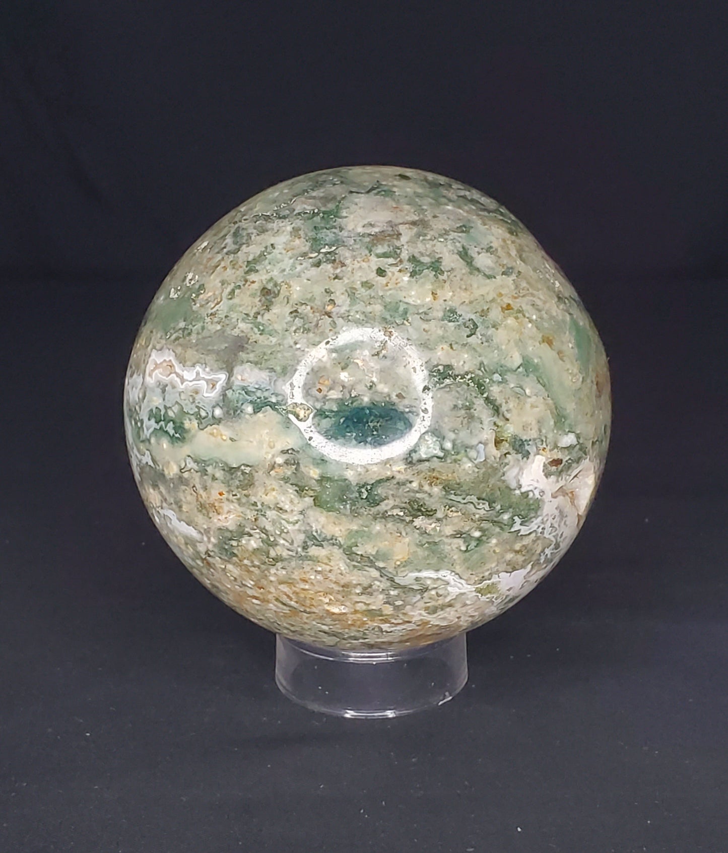Druzy Moss Agate Sphere