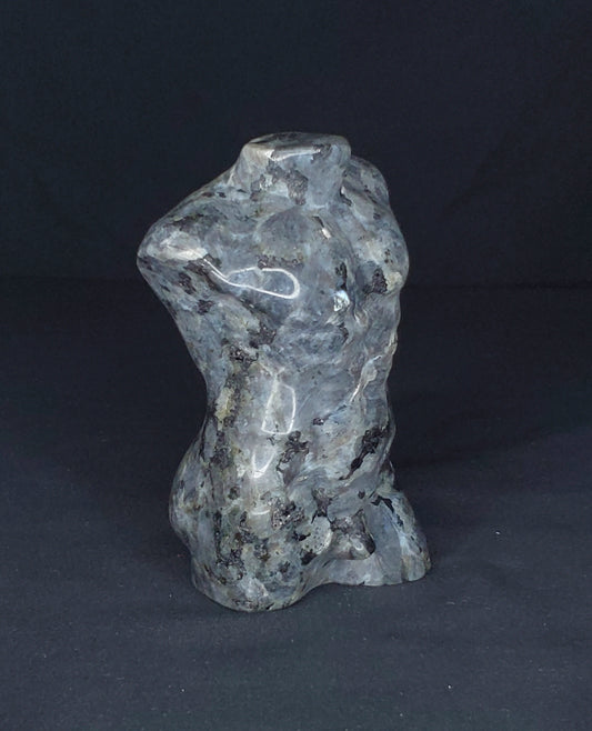 Larvikite Muscle Man Carving