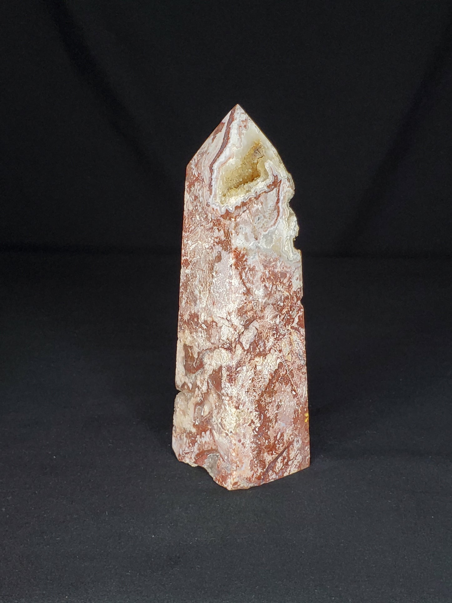 Druzy Mexican Agate Tower