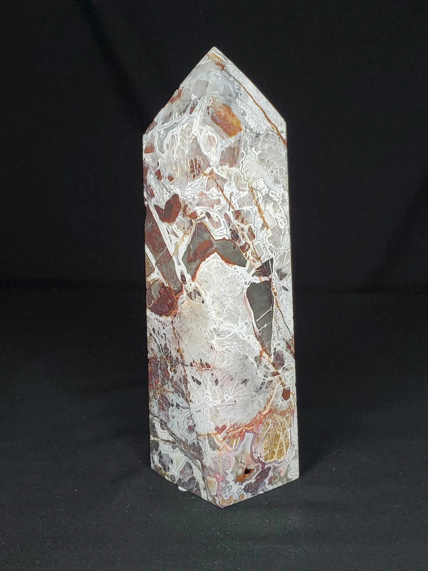 Druzy Mexican Agate Tower