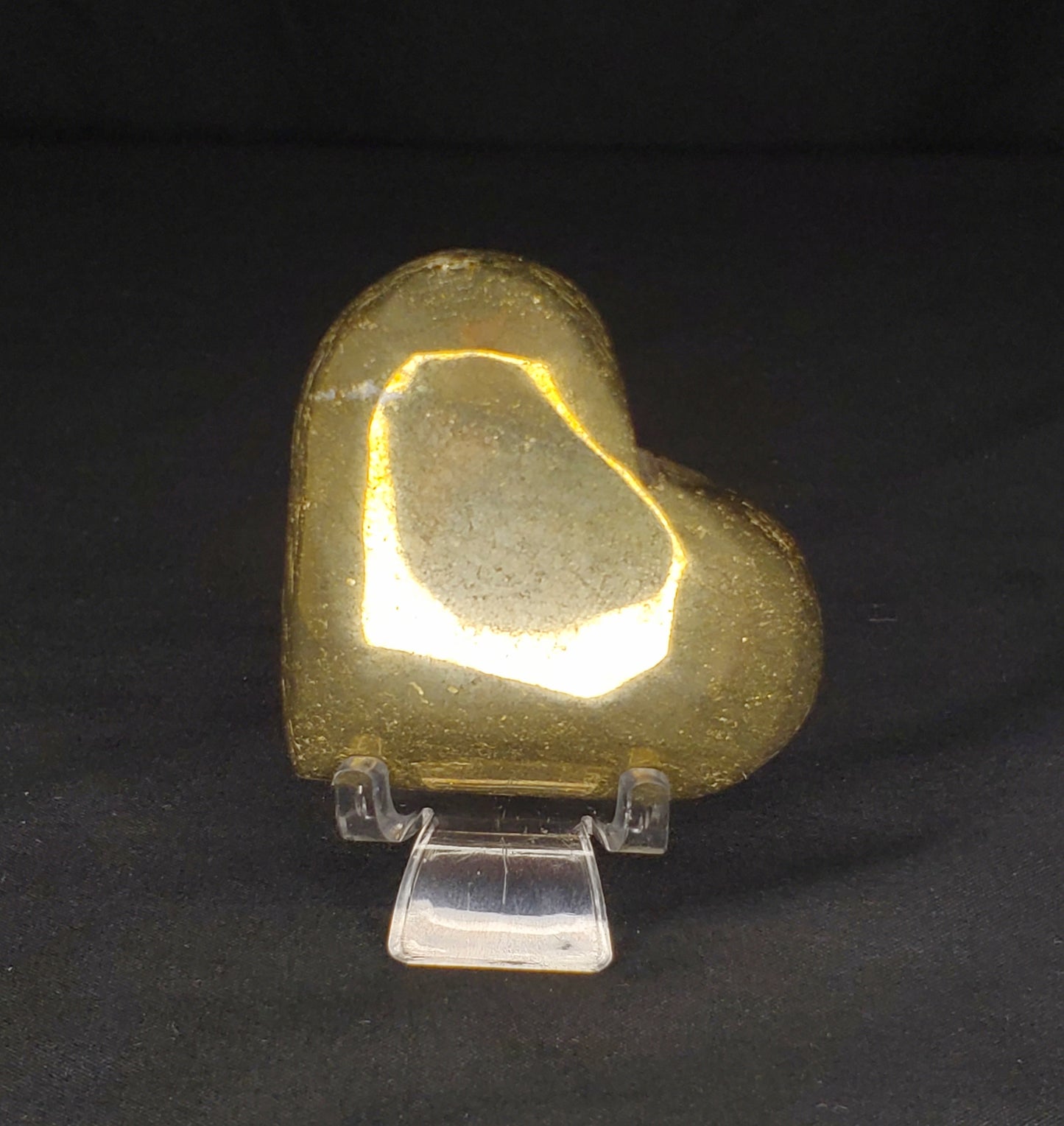 Pyrite Heart Carving