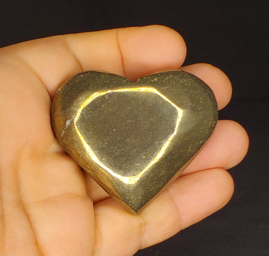 Pyrite Heart Carving
