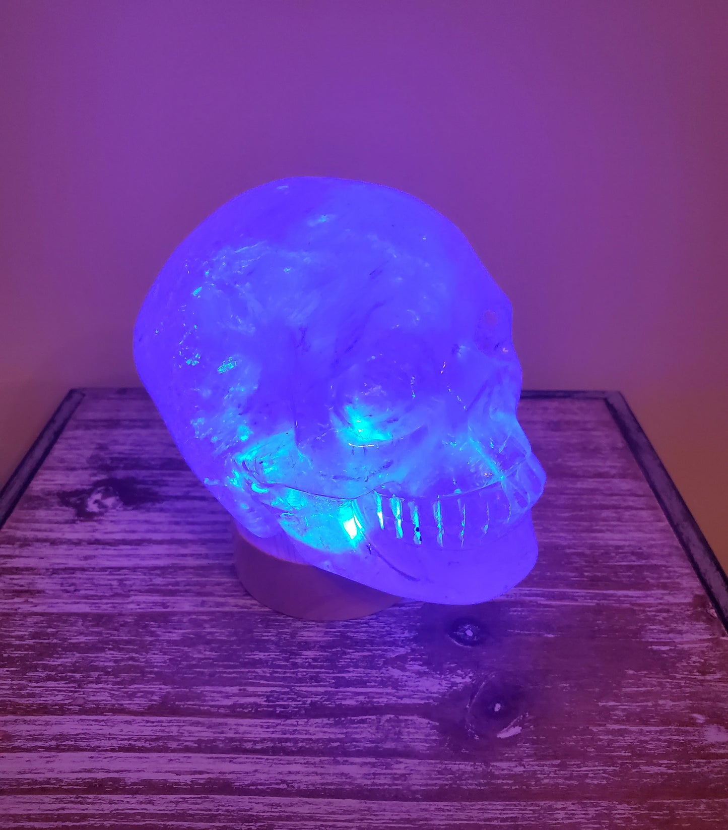 Round Wood Base (Rainbow LED)