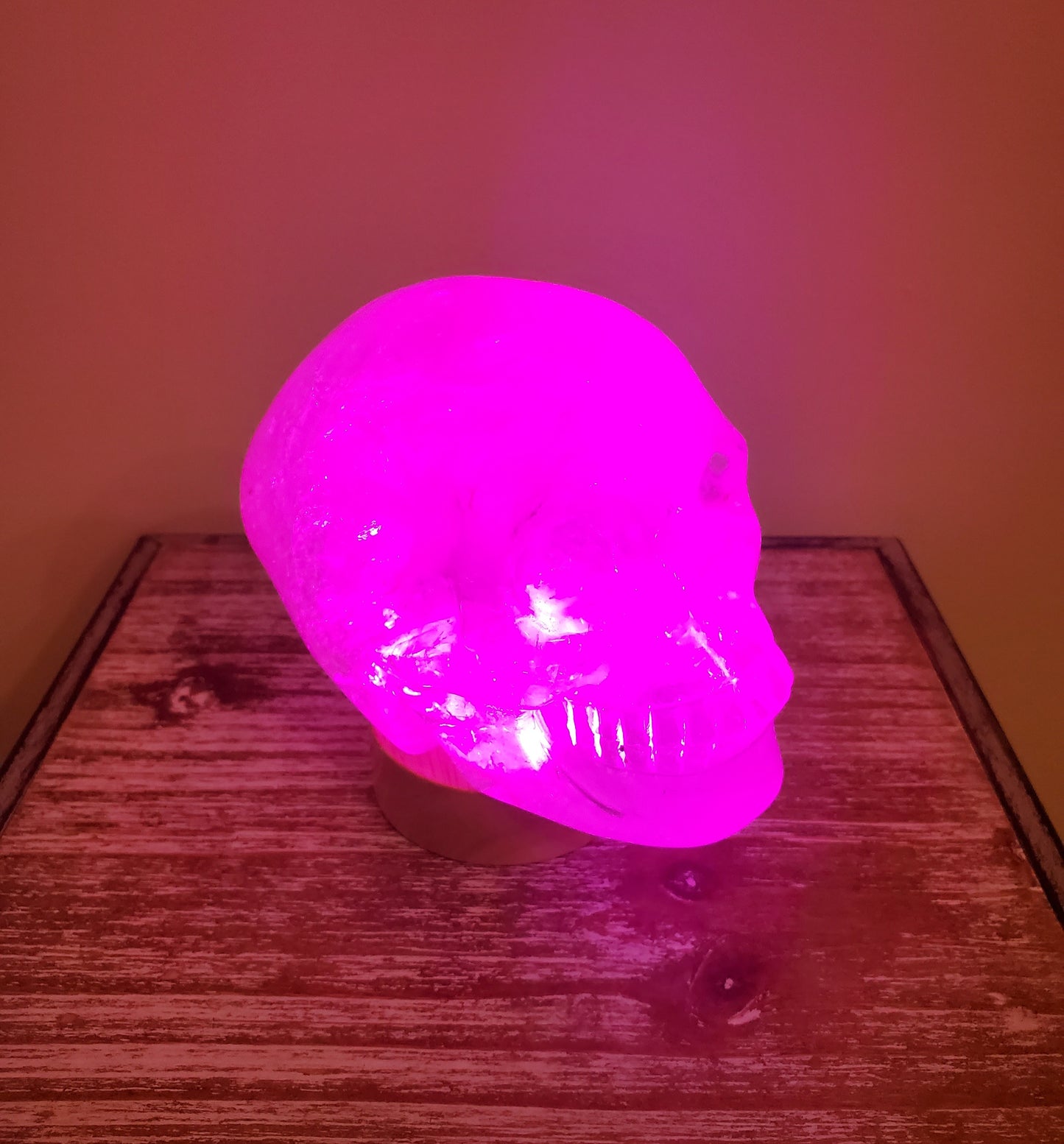 Round Wood Base (Rainbow LED)