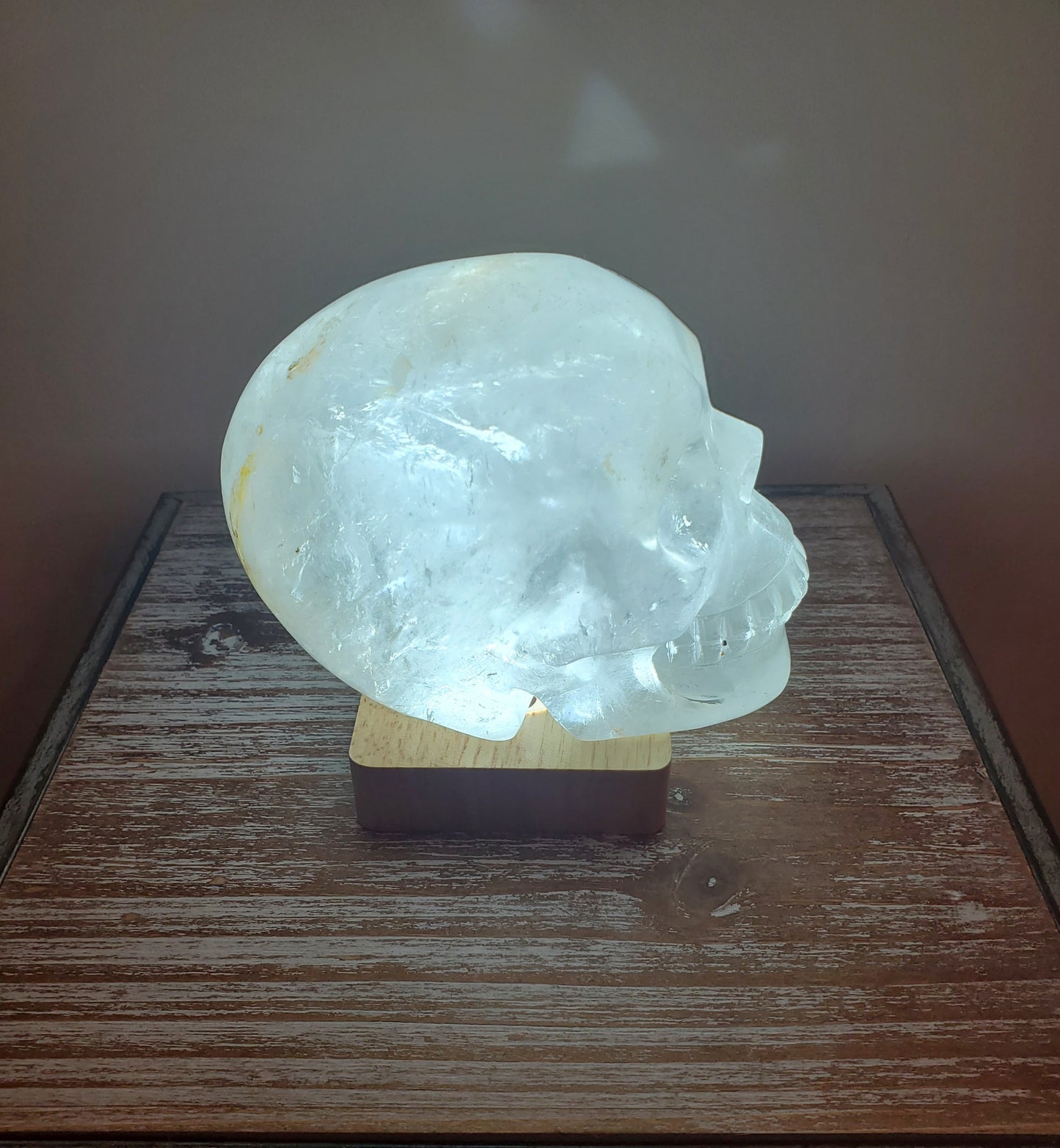 Medium Square Wood Base (White LED)