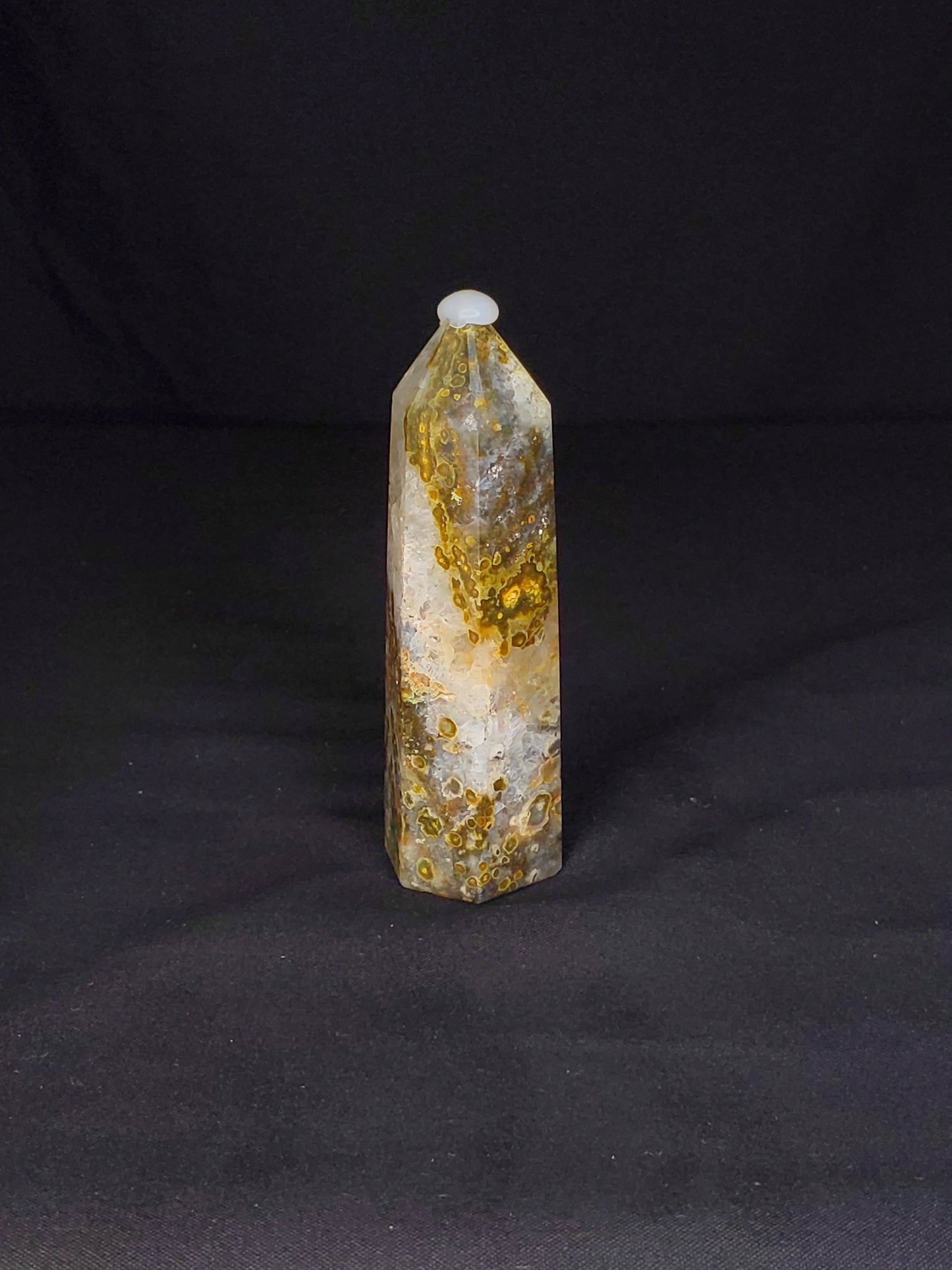Druzy Ocean Jasper and Quartz Tower