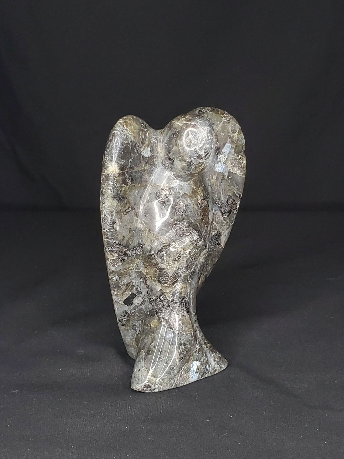 Larvikite Angel Carving