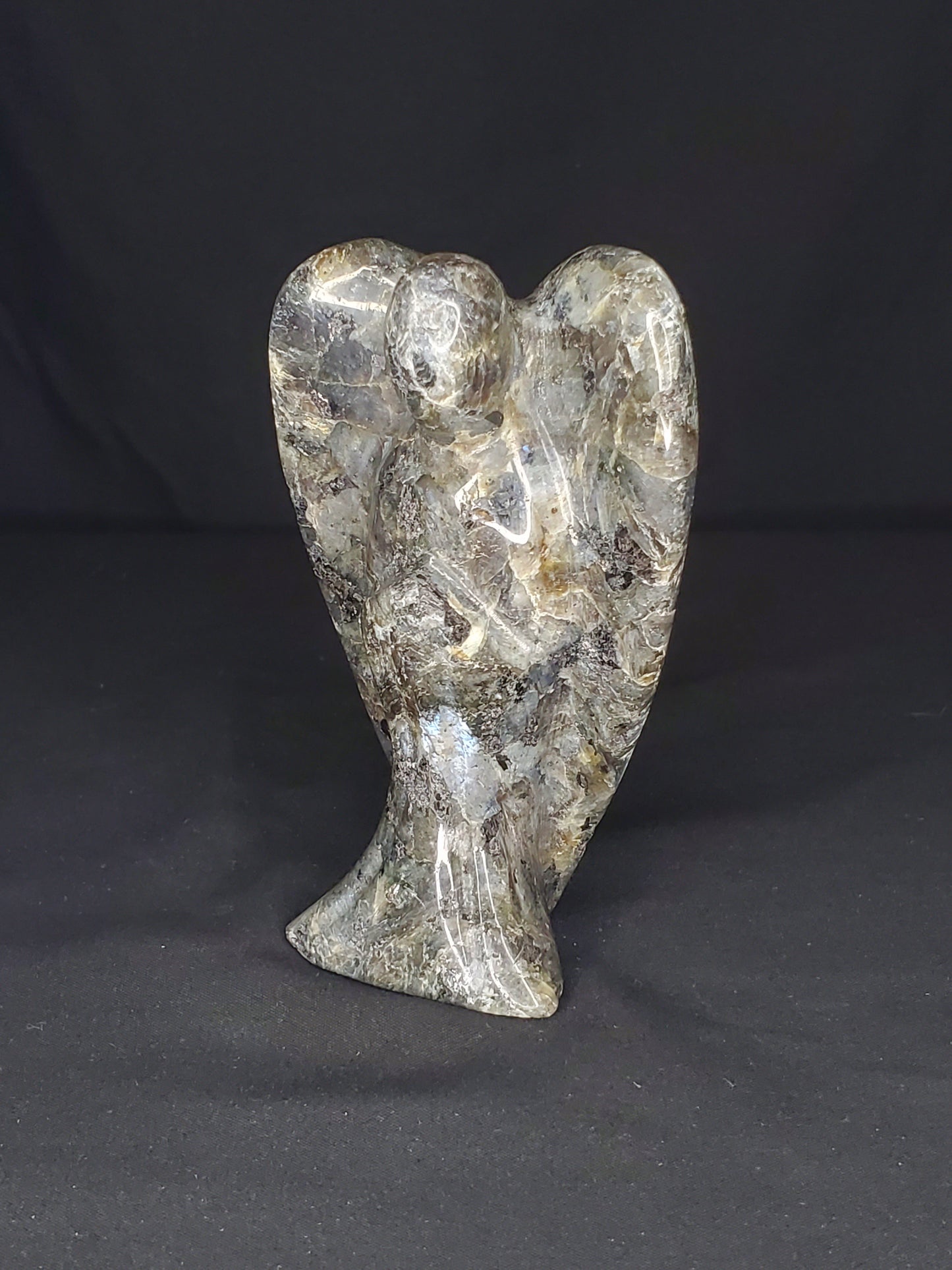 Larvikite Angel Carving