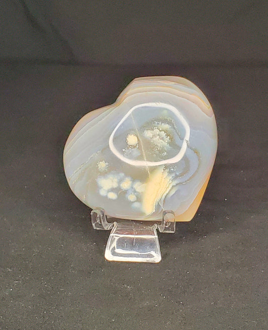 Orca Agate Heart Carving