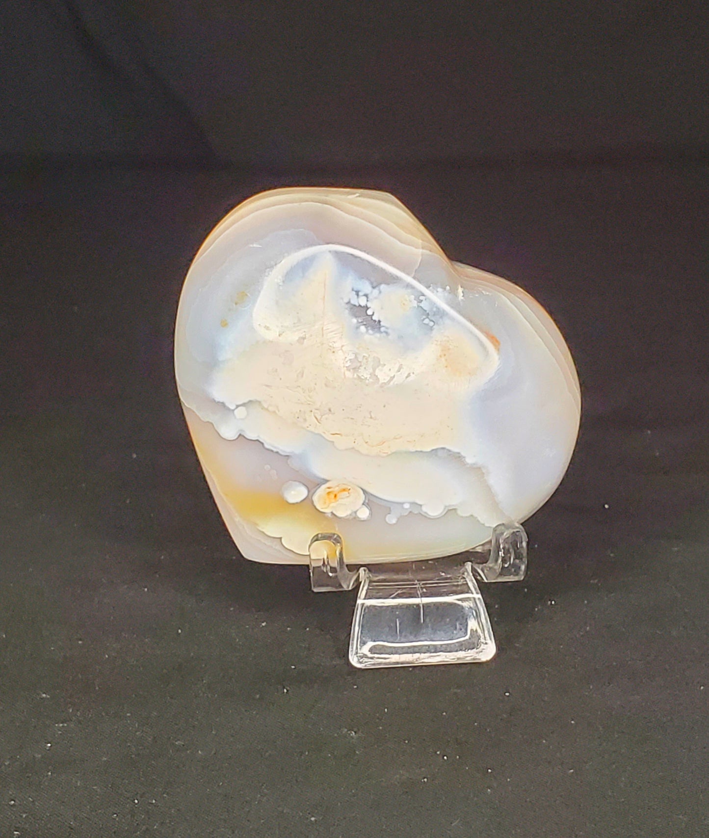 Orca Agate Heart Carving