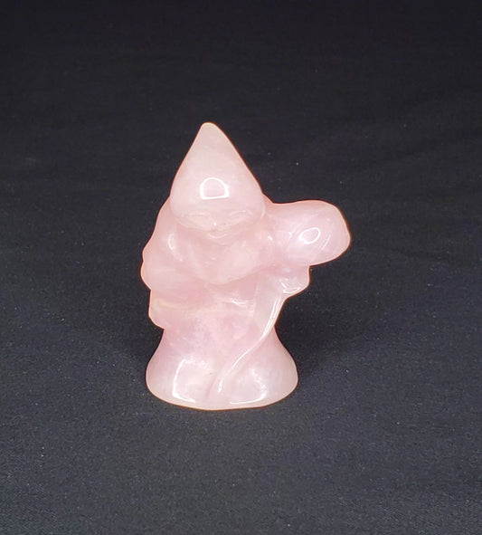 Rose Quartz Grim Reaper Carving