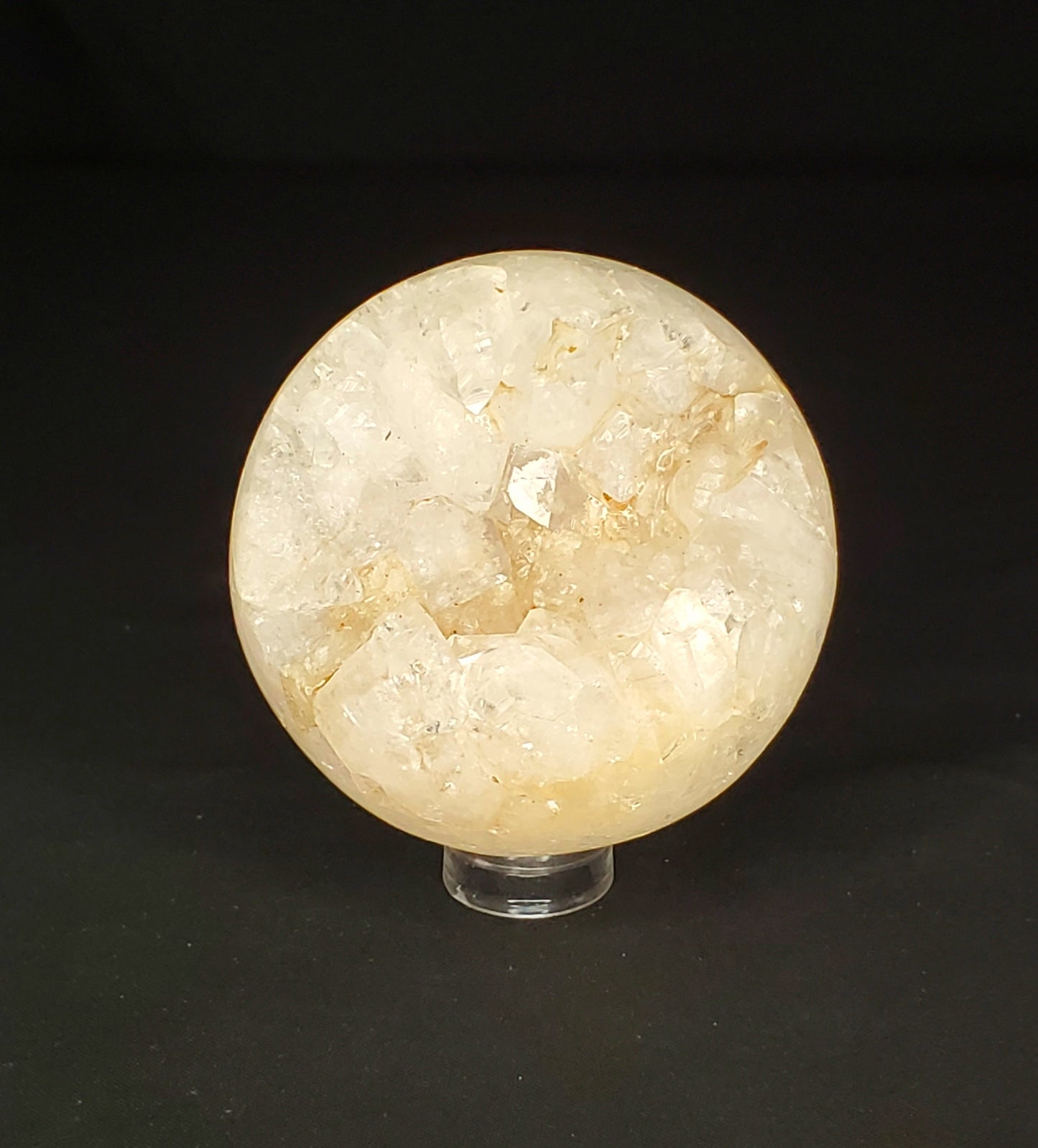 Druzy Quartz Sphere with Rainbow